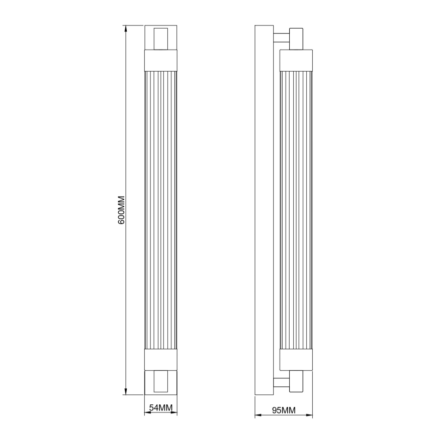 Zuma Line - Aplique de parede LED/14W/230V preto