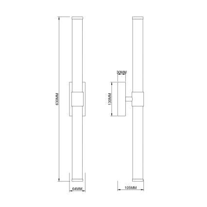 Zuma Line - Aplique de parede LED LED/12W/230V latão