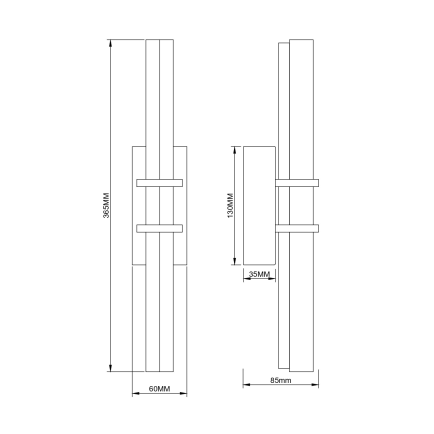 Zuma Line - Aplique de parede LED 8W/230V dourado
