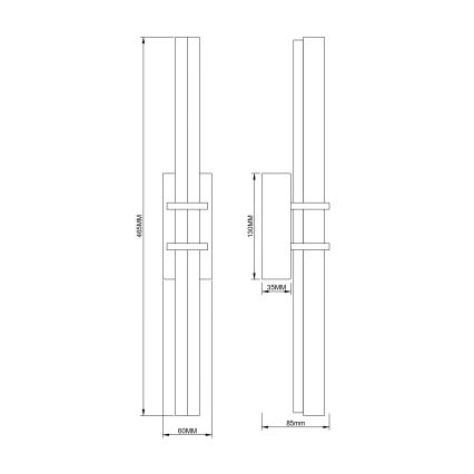 Zuma Line - Aplique de parede LED/10W/230V dourado