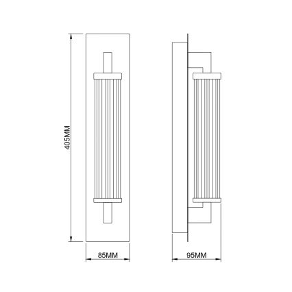 Zuma Line - Aplique de parede LED/8W/230V dourado