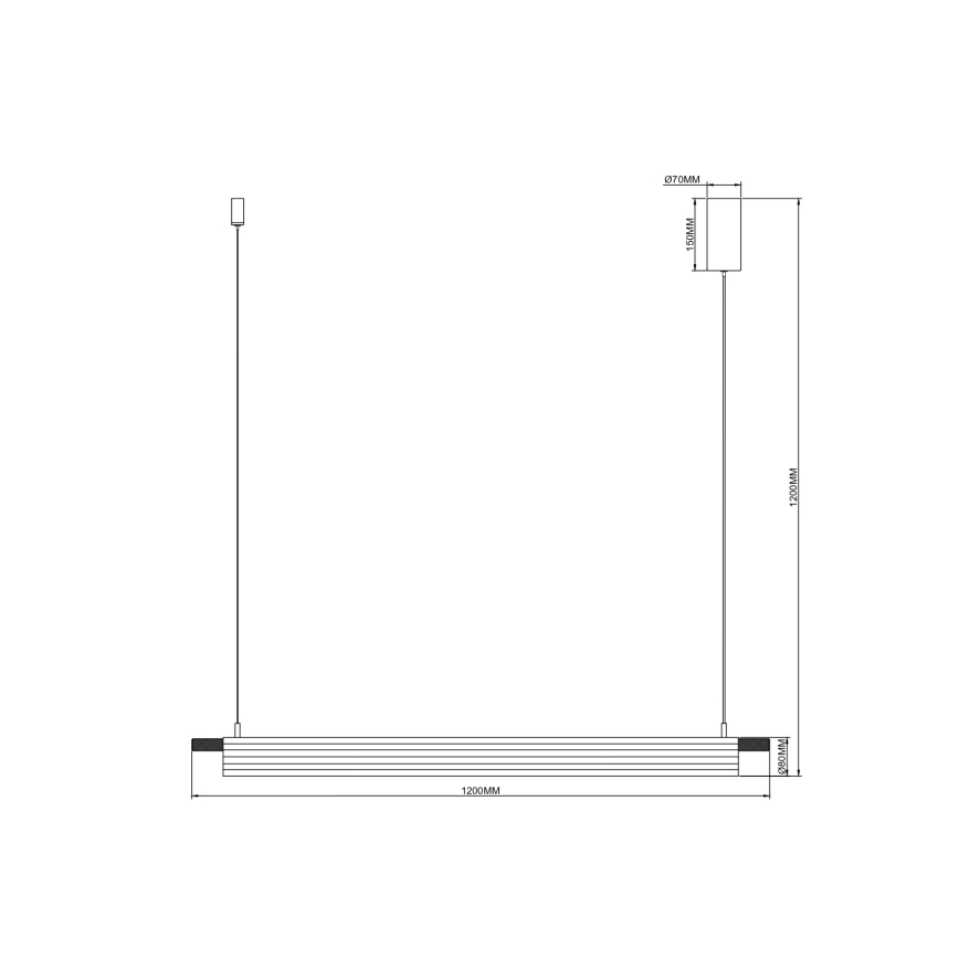 Zuma Line - Lustre LED suspenso por cabo LED/14W/230V dourado