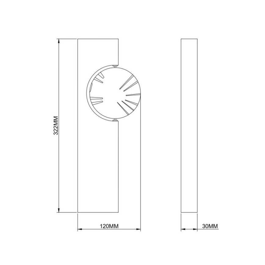 Zuma Line - Aplique de parede LED/3W/230V preto/dourado