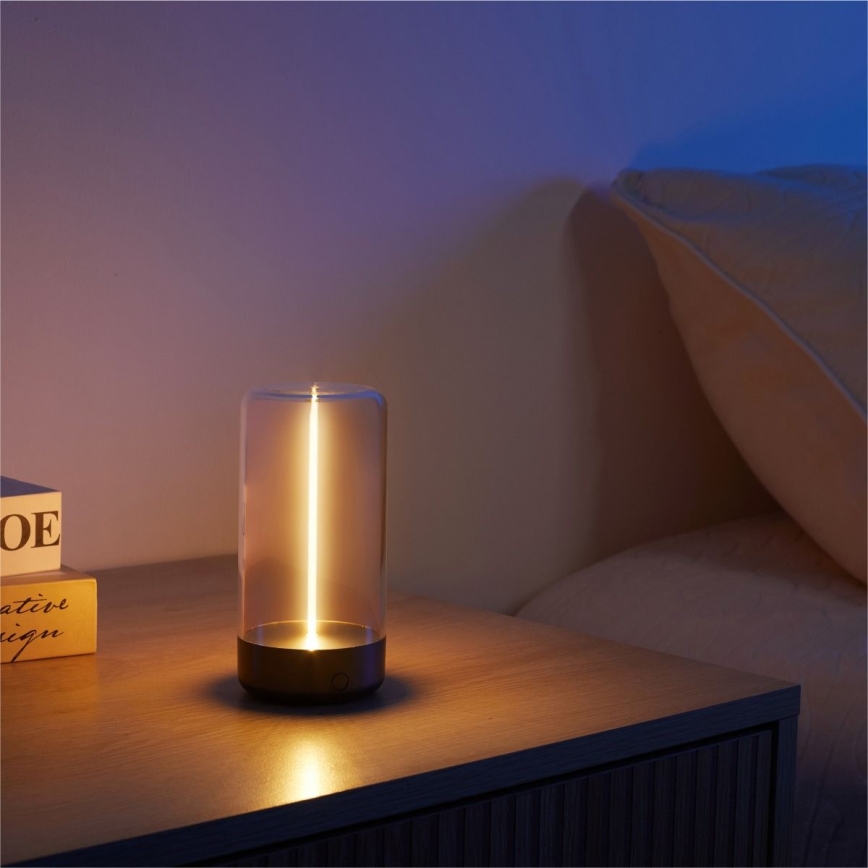 Zuma Line - Lâmpada de mesa recarregável LED dimmerizável LED/0,5W/230V preta IP54