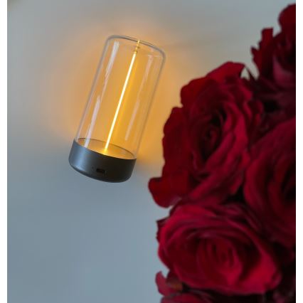 Zuma Line - Lâmpada de mesa recarregável LED dimmerizável LED/0,5W/230V preta IP54