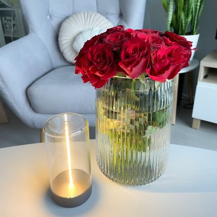 Zuma Line - Lâmpada de mesa recarregável LED dimmerizável LED/0,5W/230V preta IP54