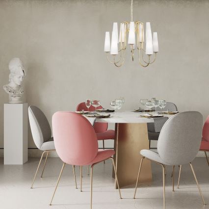 Zuma Line - Candelabro suspenso 10xE14/40W/230V dourada