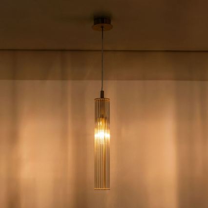 Zuma Line - Lustre suspenso com cabo 1xE14/7W/230V dourado