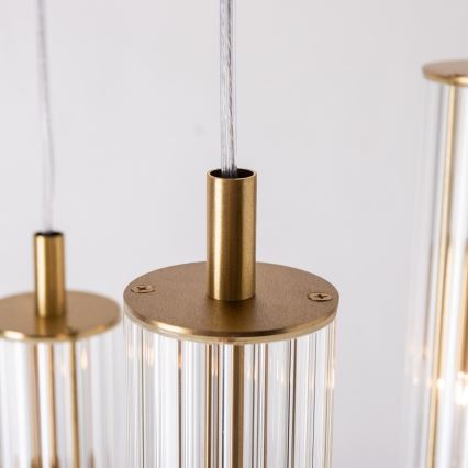Zuma Line - Lustre suspenso por cabo 3xE14/7W/230V dourado