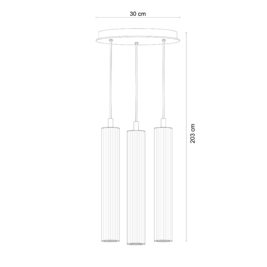 Zuma Line - Lustre suspenso por cabo 3xE14/7W/230V dourado