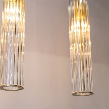 Zuma Line - Lustre suspenso com cabo 4xE14/7W/230V dourado