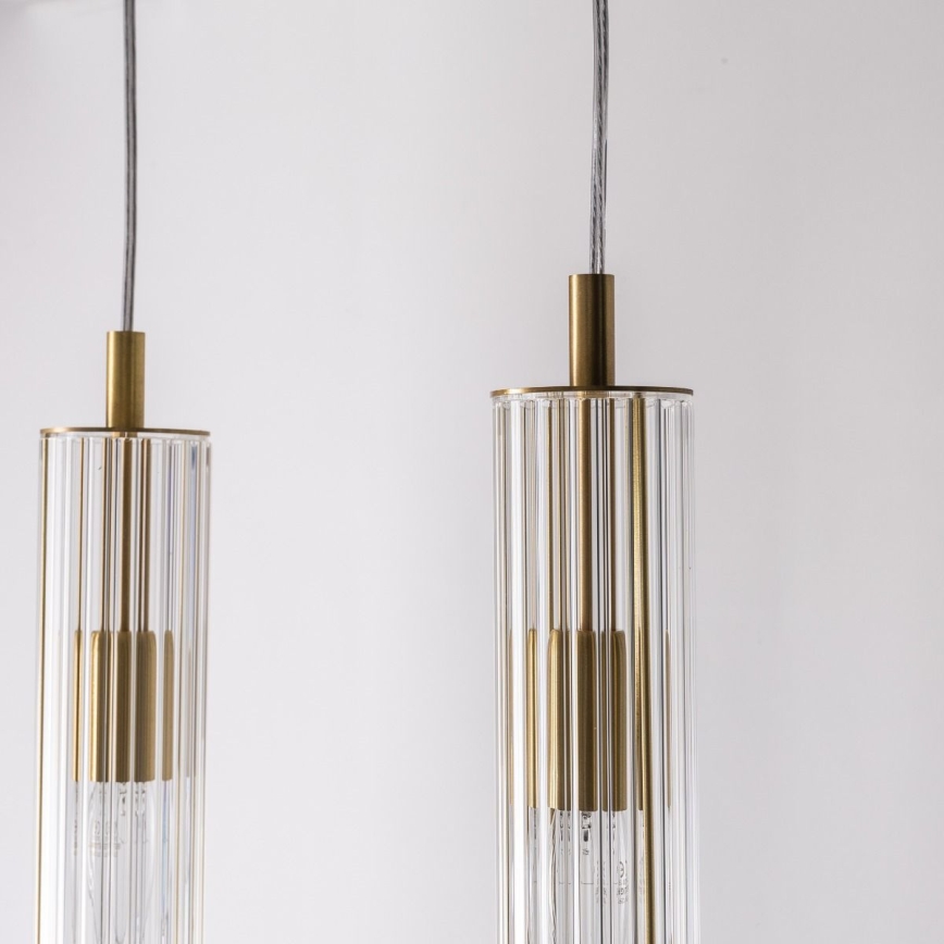 Zuma Line - Lustre suspenso com cabo 4xE14/7W/230V dourado