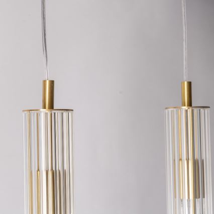 Zuma Line - Lustre suspenso com cabo 4xE14/7W/230V dourado