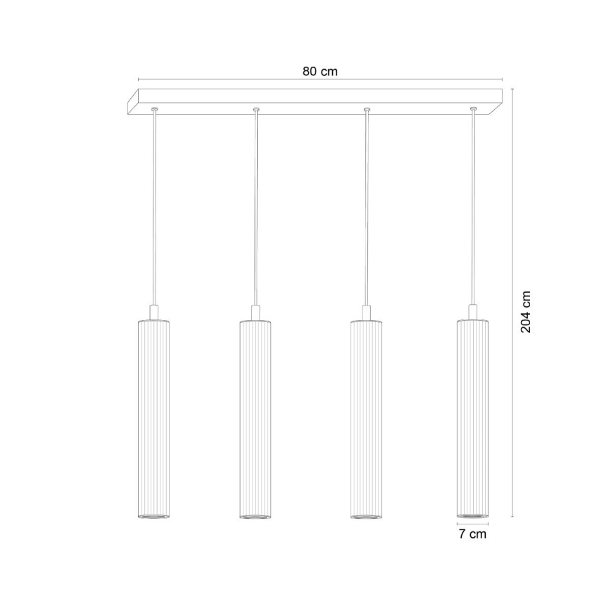 Zuma Line - Lustre suspenso com cabo 4xE14/7W/230V dourado