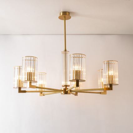 Zuma Line - Lustre em haste 7xE14/7W/230V dourado