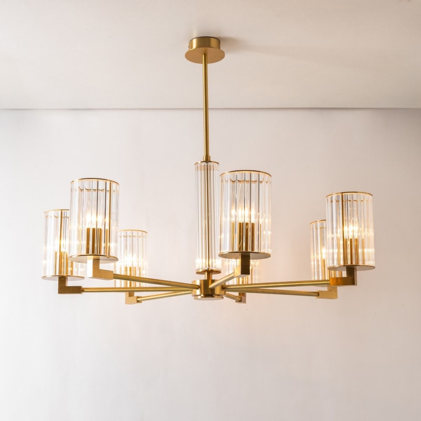 Zuma Line - Lustre em haste 7xE14/7W/230V dourado