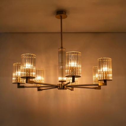 Zuma Line - Lustre em haste 7xE14/7W/230V dourado