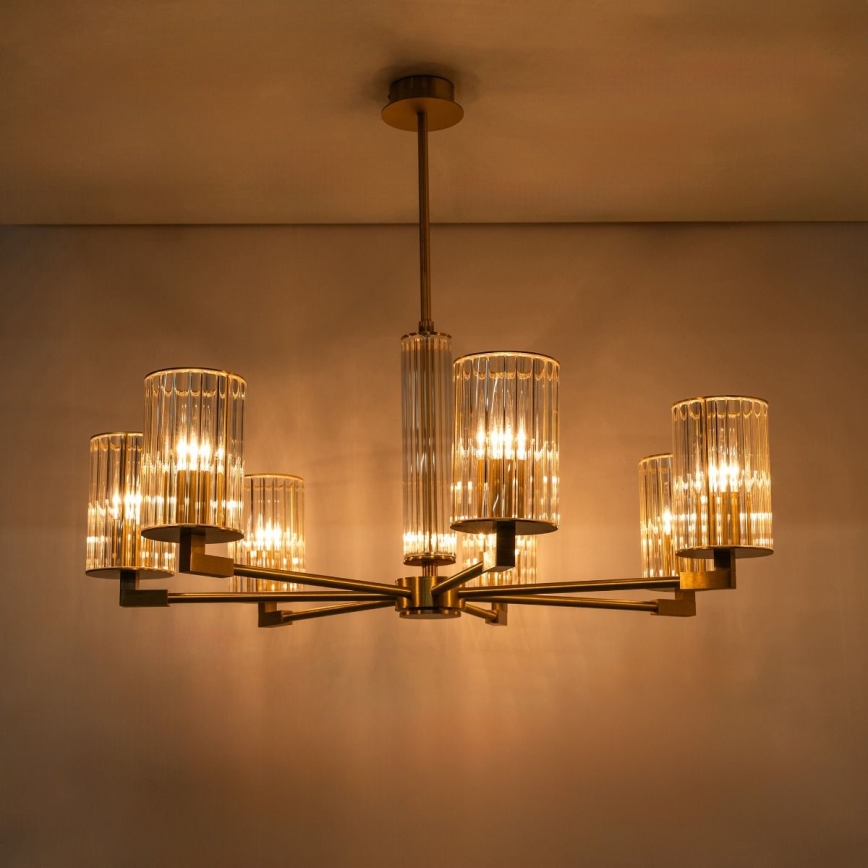 Zuma Line - Lustre em haste 7xE14/7W/230V dourado