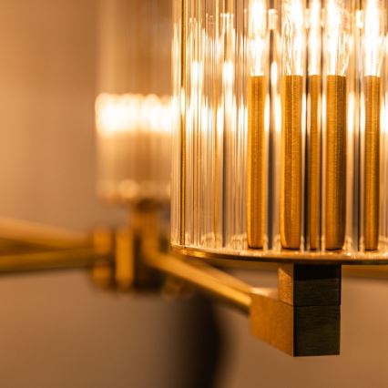 Zuma Line - Lustre em haste 7xE14/7W/230V dourado