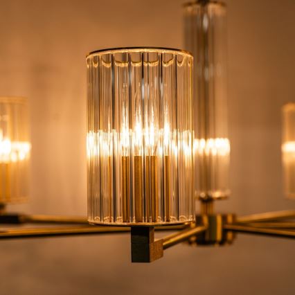 Zuma Line - Lustre em haste 7xE14/7W/230V dourado