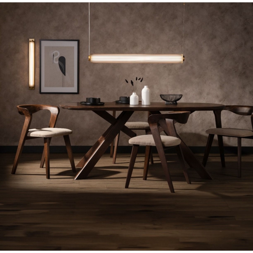 Zuma Line - Lustre LED regulável suspenso por cabo LED/39W/230V 2700-6500K dourado + controlo remoto