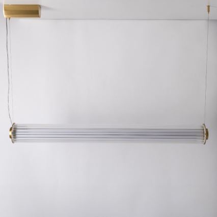 Zuma Line - Lustre LED regulável suspenso por cabo LED/39W/230V 2700-6500K dourado + controlo remoto