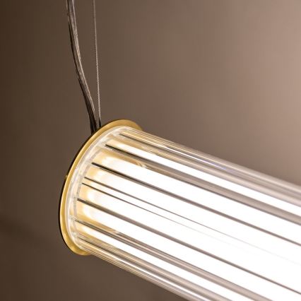 Zuma Line - Lustre LED regulável suspenso por cabo LED/39W/230V 2700-6500K dourado + controlo remoto