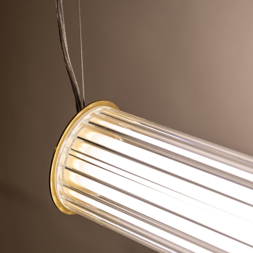 Zuma Line - Lustre LED regulável suspenso por cabo LED/39W/230V 2700-6500K dourado + controlo remoto