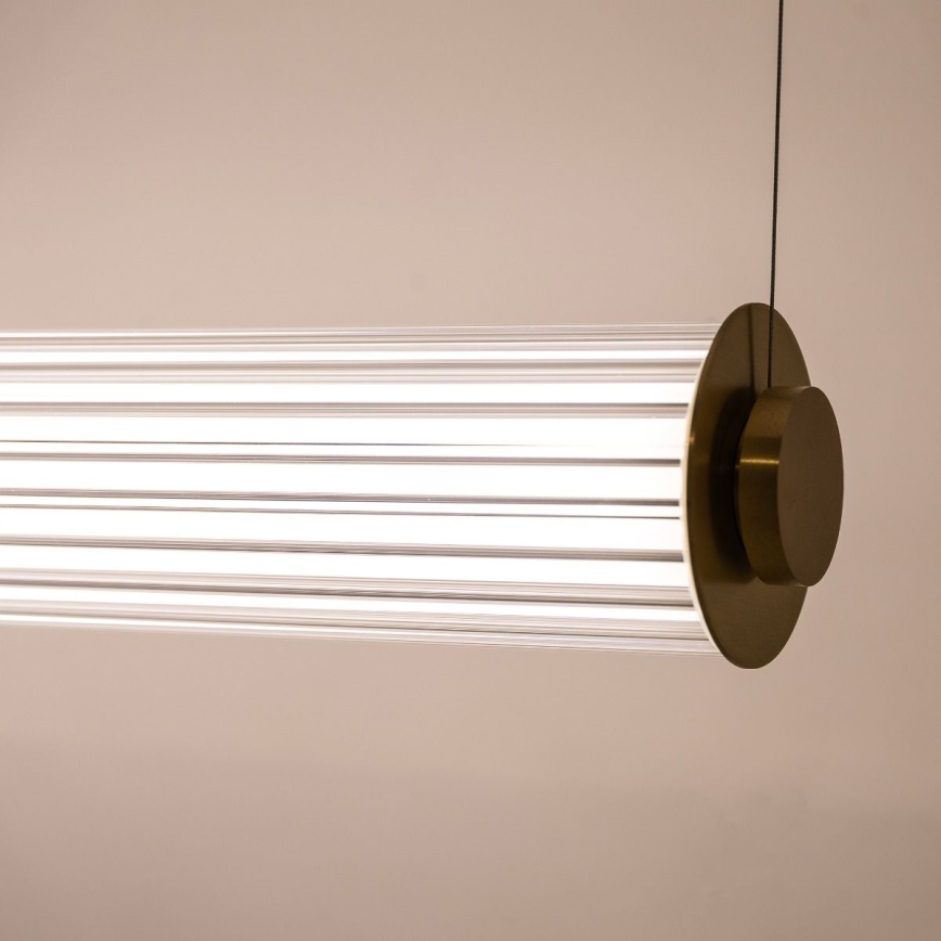 Zuma Line - Lustre LED regulável suspenso por cabo LED/39W/230V 2700-6500K dourado + controlo remoto