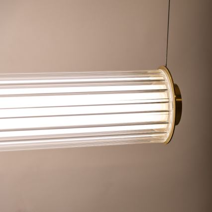 Zuma Line - Lustre LED regulável suspenso por cabo LED/39W/230V 2700-6500K dourado + controlo remoto