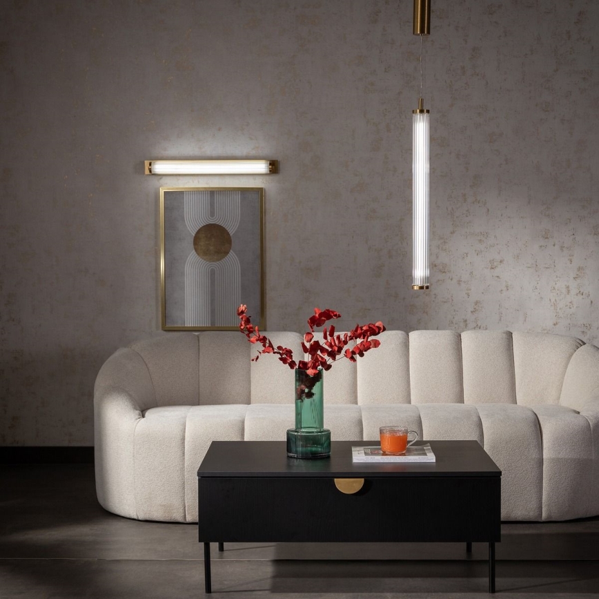 Zuma Line - Lustre LED regulável suspenso por cabo LED/26W/230V 2700-6500K dourado + controlo remoto