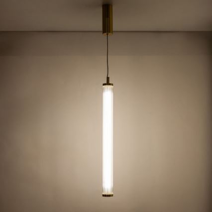 Zuma Line - Lustre LED regulável suspenso por cabo LED/26W/230V 2700-6500K dourado + controlo remoto