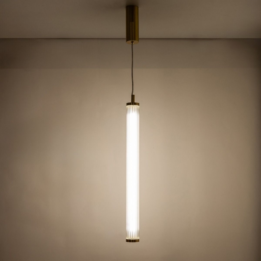 Zuma Line - Lustre LED regulável suspenso por cabo LED/26W/230V 2700-6500K dourado + controlo remoto
