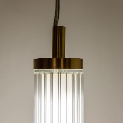 Zuma Line - Lustre LED regulável suspenso por cabo LED/26W/230V 2700-6500K dourado + controlo remoto