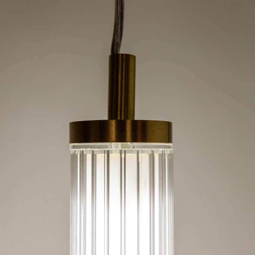 Zuma Line - Lustre LED regulável suspenso por cabo LED/26W/230V 2700-6500K dourado + controlo remoto