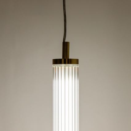 Zuma Line - Lustre LED regulável suspenso por cabo LED/26W/230V 2700-6500K dourado + controlo remoto