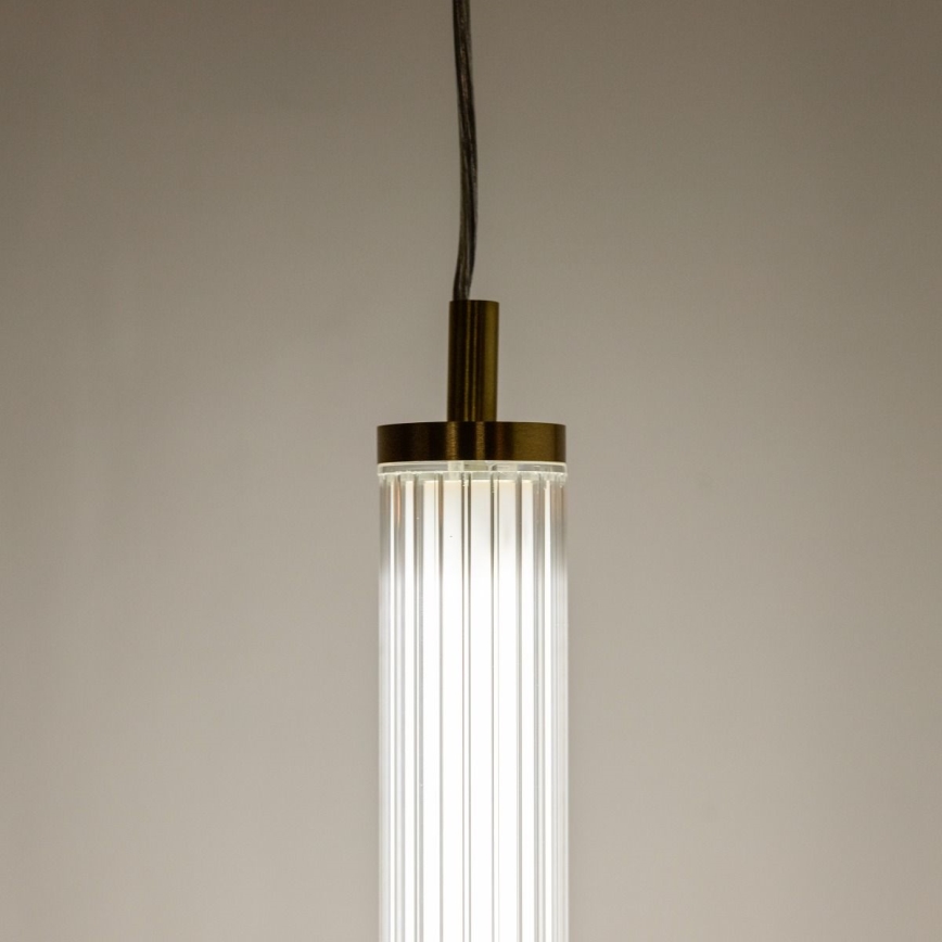 Zuma Line - Lustre LED regulável suspenso por cabo LED/26W/230V 2700-6500K dourado + controlo remoto