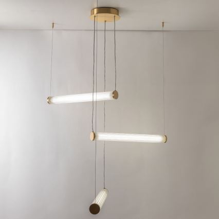 Zuma Line - Lustre LED dimerizável em cabo LED/64W/230V 2700-6500K dourado + controlo remoto