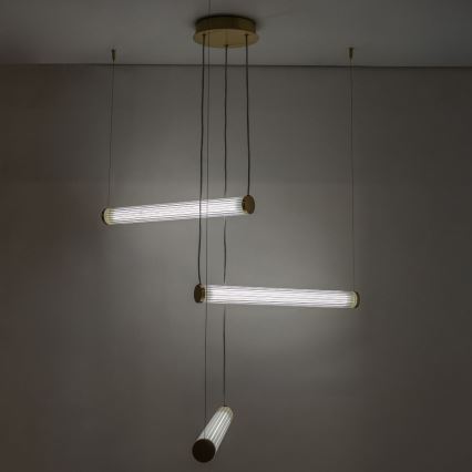 Zuma Line - Lustre LED dimerizável em cabo LED/64W/230V 2700-6500K dourado + controlo remoto