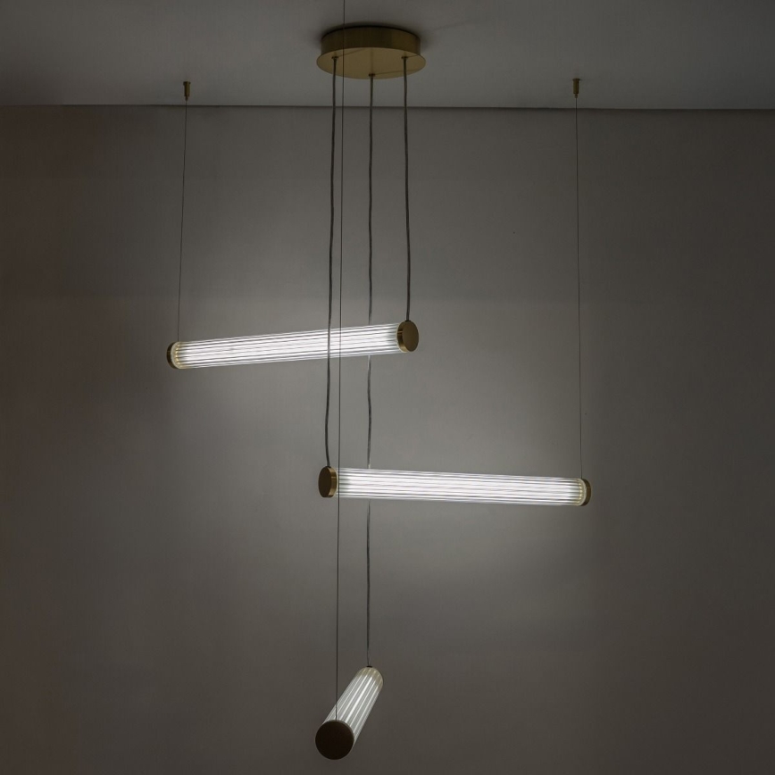 Zuma Line - Lustre LED dimerizável em cabo LED/64W/230V 2700-6500K dourado + controlo remoto