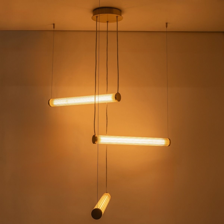 Zuma Line - Lustre LED dimerizável em cabo LED/64W/230V 2700-6500K dourado + controlo remoto