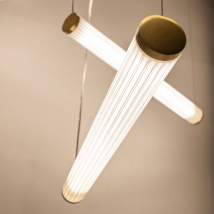Zuma Line - Lustre LED dimerizável em cabo LED/64W/230V 2700-6500K dourado + controlo remoto