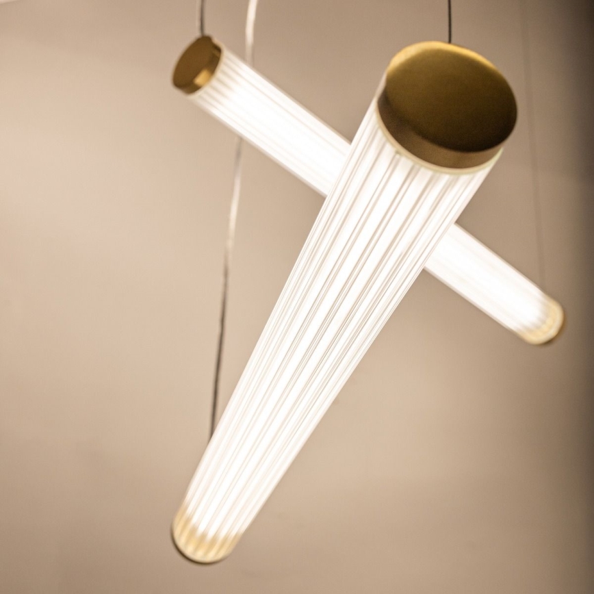 Zuma Line - Lustre LED dimerizável em cabo LED/64W/230V 2700-6500K dourado + controlo remoto