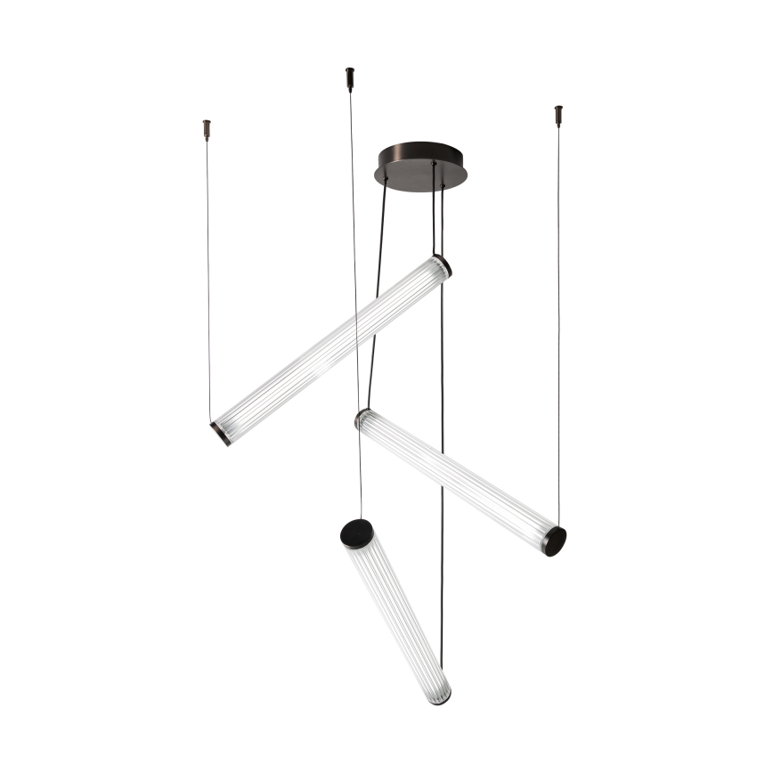 Zuma Line - Lustre LED dimerizável suspenso por cabo LED/64W/230V 2700-6500K preto + controlo remoto