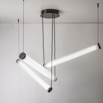Zuma Line - Lustre LED dimerizável suspenso por cabo LED/64W/230V 2700-6500K preto + controlo remoto