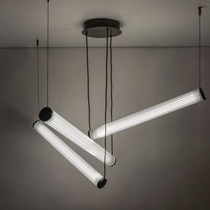 Zuma Line - Lustre LED dimerizável suspenso por cabo LED/64W/230V 2700-6500K preto + controlo remoto