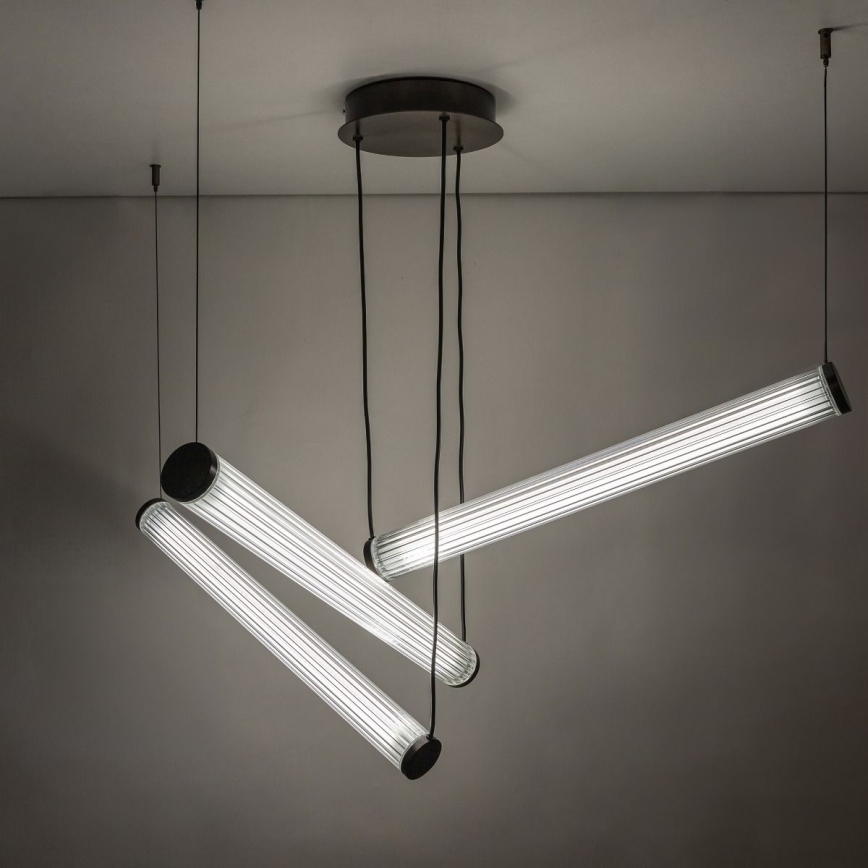 Zuma Line - Lustre LED dimerizável suspenso por cabo LED/64W/230V 2700-6500K preto + controlo remoto