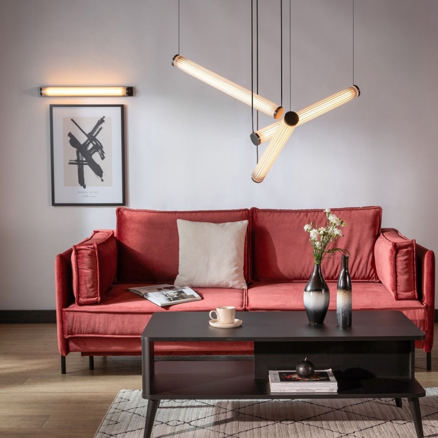 Zuma Line - Lustre LED dimerizável suspenso por cabo LED/64W/230V 2700-6500K preto + controlo remoto