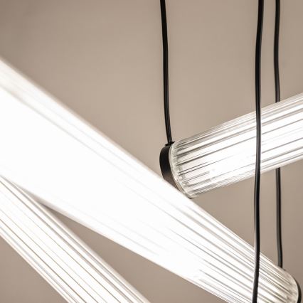 Zuma Line - Lustre LED dimerizável suspenso por cabo LED/64W/230V 2700-6500K preto + controlo remoto
