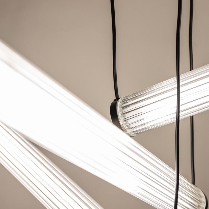 Zuma Line - Lustre LED dimerizável suspenso por cabo LED/64W/230V 2700-6500K preto + controlo remoto